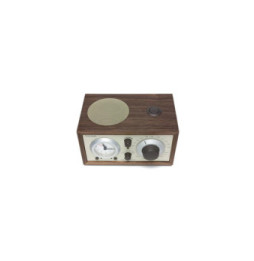 Tivoli Audio Radio-Réveil Sans Fil Modèle Three Bluetooth 5.1 avec Syntoniseur AM/FM Marron