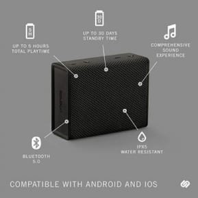 Urbanista Enceinte Bluetooth 5.0 IPX5 Sydney Portable et Légère avec Câble de Charge Noir — image 2