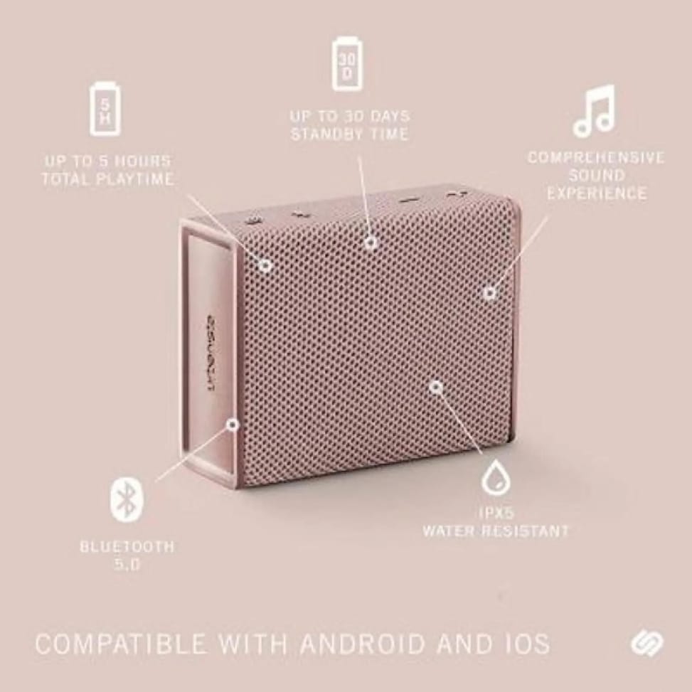 Urbanista Enceinte Bluetooth 5.0 IPX5 Sydney Portable et Légère avec Câble de Charge Rose — image 2