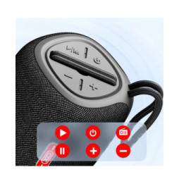 XO Enceinte Bluetooth Compact avec Dragonne Noir