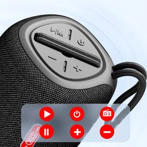XO Enceinte Bluetooth Compact avec Dragonne Noir — image 5