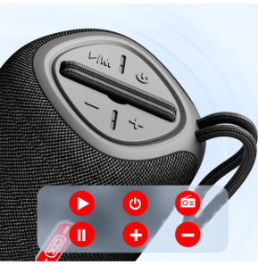 XO Enceinte Bluetooth Compact avec Dragonne Noir