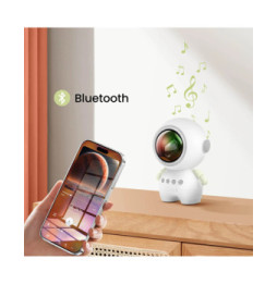 Avizar Enceinte Bluetooth Astronaute LED RGB Compact Blanc