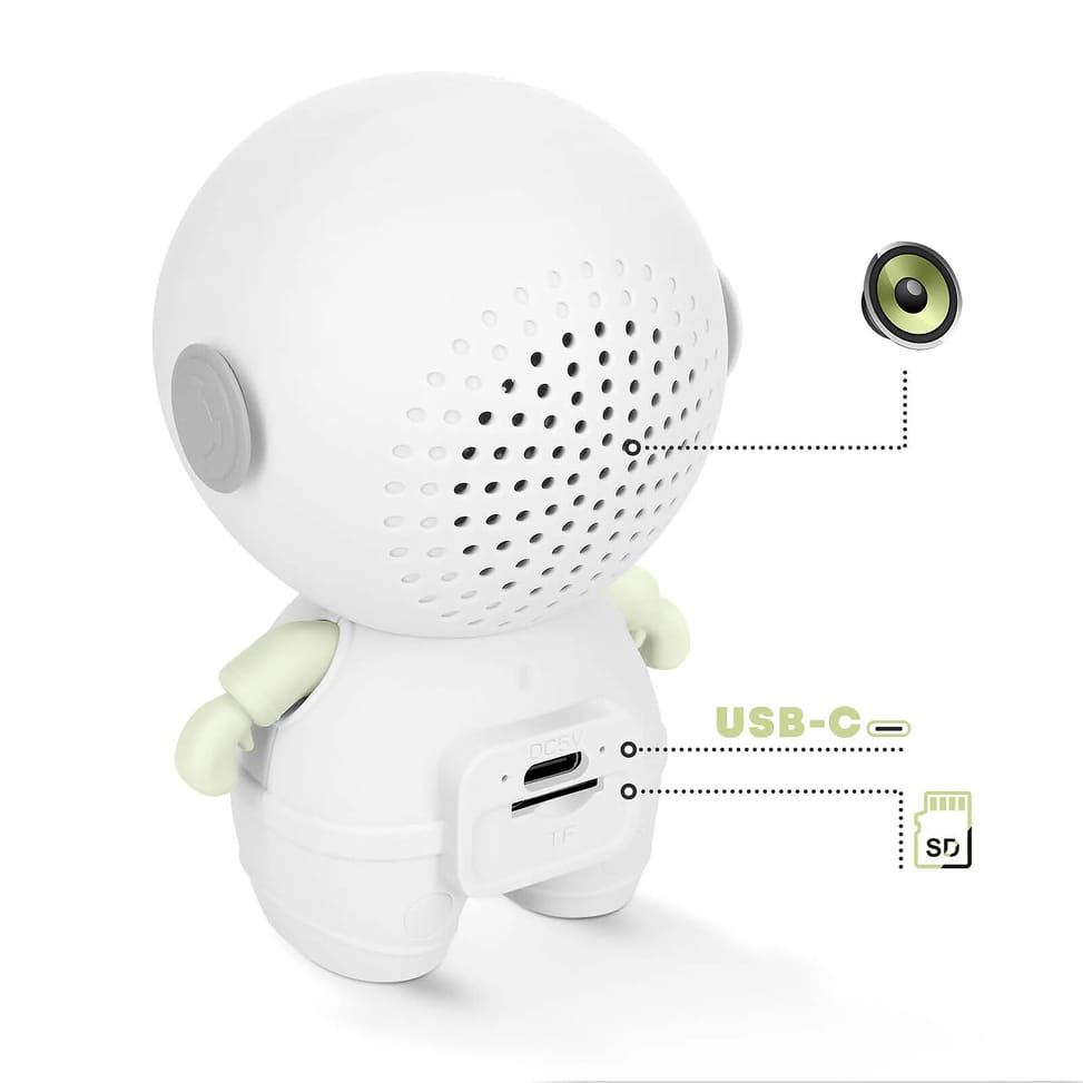 Avizar Enceinte Bluetooth Astronaute LED RGB Compact Blanc — image 5