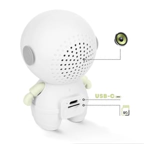 Avizar Enceinte Bluetooth Astronaute LED RGB Compact Blanc — image 5