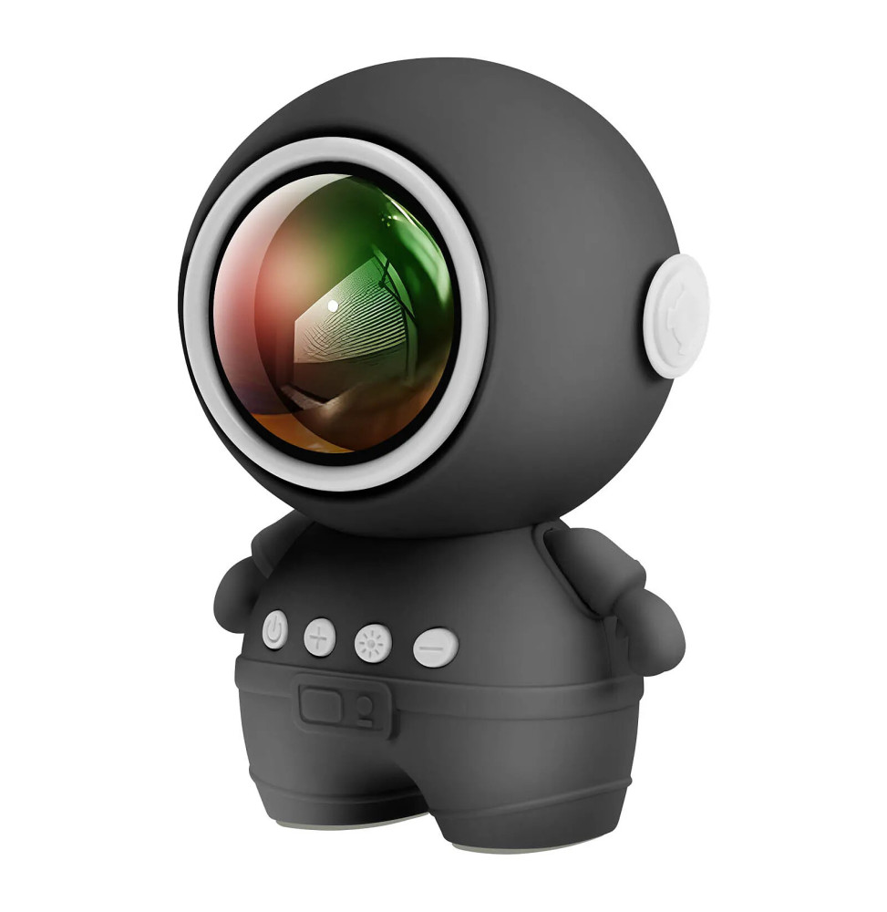 Avizar Enceinte Bluetooth Astronaute LED RGB Compact Noir