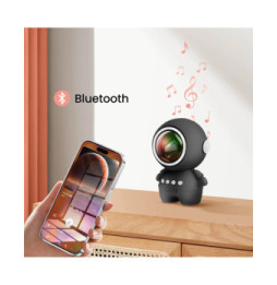 Avizar Enceinte Bluetooth Astronaute LED RGB Compact Noir