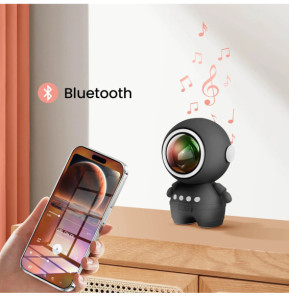 Avizar Enceinte Bluetooth Astronaute LED RGB Compact Noir