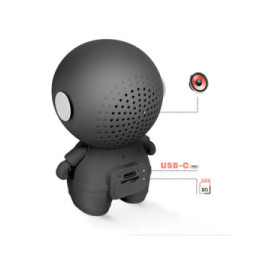 Avizar Enceinte Bluetooth Astronaute LED RGB Compact Noir
