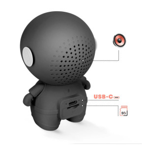Avizar Enceinte Bluetooth Astronaute LED RGB Compact Noir