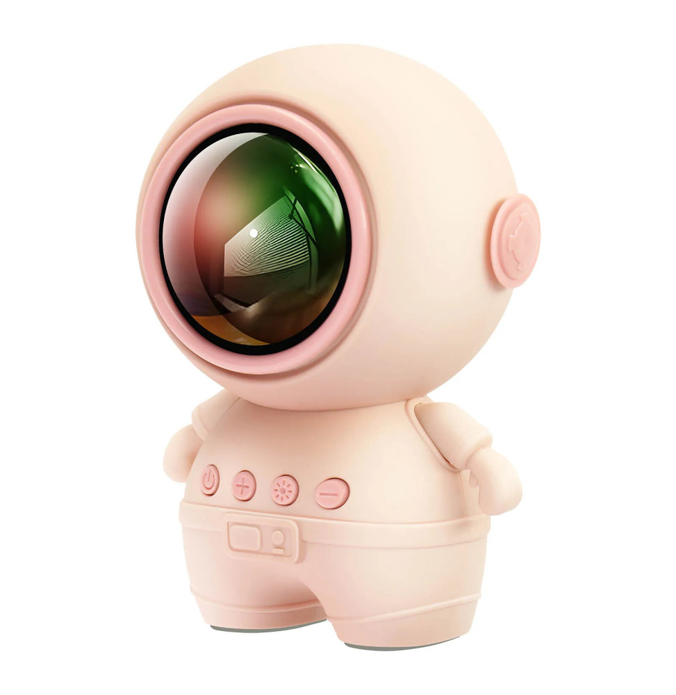 Avizar Enceinte Bluetooth Astronaute LED RGB Compact Rose