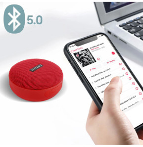 Avizar Enceinte Bluetooth Vélo Haut-parleur Sport 5W Sans-fil Étanche IPX7 Rouge