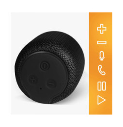Avizar Mini Enceinte Bluetooth Radio FM et Slot Micro-SD Portable avec Dragonne noir