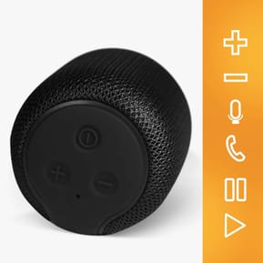 Avizar Mini Enceinte Bluetooth Radio FM et Slot Micro-SD Portable avec Dragonne noir — image 5