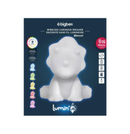 BIGBEN BTLSDINO - Enceinte portable sans fil lumineuse et veilleuse Dino