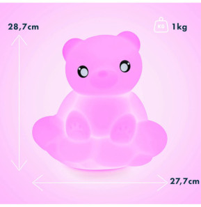 BIGBEN BTLSWBEAR - Enceinte sans fil lumineuse murale et veilleuse Ourson sur son nuage