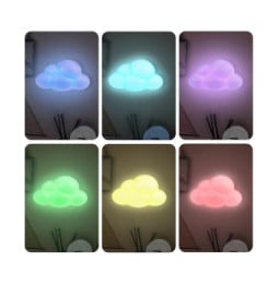 BIGBEN BTLSWCLOUD - Enceinte sans fil lumineuse murale et veilleuse Nuage