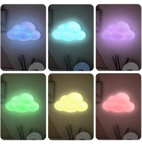 BIGBEN BTLSWCLOUD - Enceinte sans fil lumineuse murale et veilleuse Nuage
