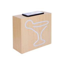 BIGBEN CBLNEONINDUCKTL - Enceinte Bluetooth® Neon avec chargeur à induction ? Cocktail
