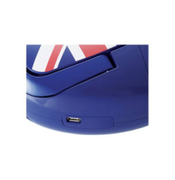 BigBen Connected Lecteur CD/Radio FM et MP3 CD58 à Motif Drapeau Anglais Bleu / Rouge