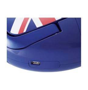 BigBen Connected Lecteur CD/Radio FM et MP3 CD58 à Motif Drapeau Anglais Bleu / Rouge