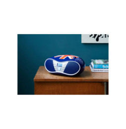 BigBen Connected Lecteur CD/Radio FM et MP3 CD58 à Motif Drapeau Anglais Bleu / Rouge