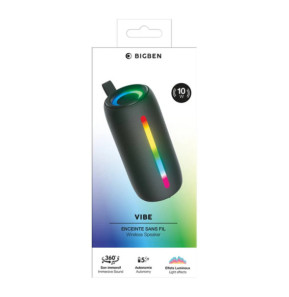BigBen Enceinte Bluetooth Lumineuse 10W Étanche Noir
