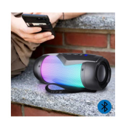 BigBen Enceinte Bluetooth Lumineuse 20W IPX54 Party Mini avec Sangle Noir