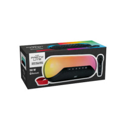 BigBen Enceinte Sans Fil Lumineuse Modèle Party Lite Bluetooth 5.0 50W avec Sangle Noir