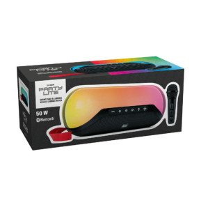 BigBen Enceinte Sans Fil Lumineuse Modèle Party Lite Bluetooth 5.0 50W avec Sangle Noir