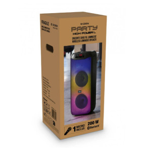 Bigben Interactive PARTYBTHPL - Enceinte sans fil Lumineuse Puissante - Noir