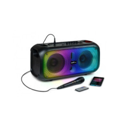 Bigben Interactive PARTYBTHPLH - Enceinte sans fil Lumineuse Portable avec Micro - Noir
