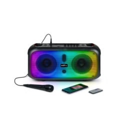 Bigben Interactive PARTYBTHPLH - Enceinte sans fil Lumineuse Portable avec Micro - Noir