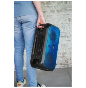 Bigben Interactive PARTYBTHPLH - Enceinte sans fil Lumineuse Portable avec Micro - Noir