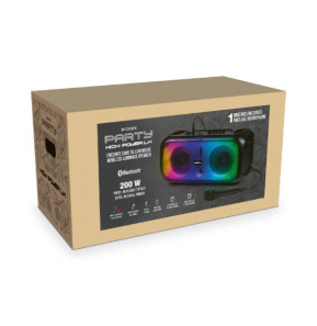 Bigben Interactive PARTYBTHPLH - Enceinte sans fil Lumineuse Portable avec Micro - Noir