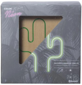 Color Block Enceinte Bluetooth 15W Lumineuse Modèle Néon S Cactus ColorLight Vert