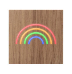 Color Block Enceinte Bluetooth 15W Néon Lumineuse L avec Charge Induction Rainbow ColorLight Multicolore