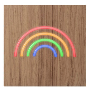 Color Block Enceinte Bluetooth 15W Néon Lumineuse L avec Charge Induction Rainbow ColorLight Multicolore