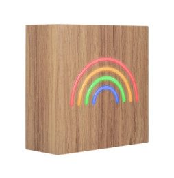 Color Block Enceinte Bluetooth 15W Néon Lumineuse L avec Charge Induction Rainbow ColorLight Multicolore