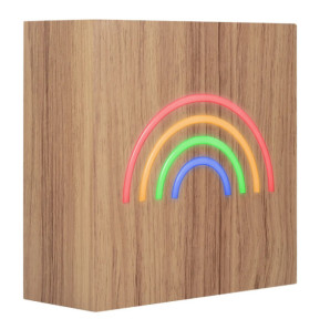 Color Block Enceinte Bluetooth 15W Néon Lumineuse L avec Charge Induction Rainbow ColorLight Multicolore