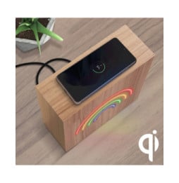 Color Block Enceinte Bluetooth 15W Néon Lumineuse L avec Charge Induction Rainbow ColorLight Multicolore