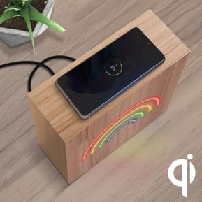 Color Block Enceinte Bluetooth 15W Néon Lumineuse L avec Charge Induction Rainbow ColorLight Multicolore — image 5