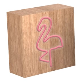 Color Block Enceinte Bluetooth Néon Lumineuse L Charge Induction Flamingo ColorLight Rose — image 2