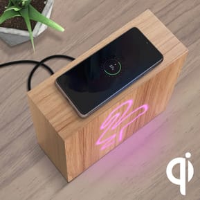 Color Block Enceinte Bluetooth Néon Lumineuse L Charge Induction Flamingo ColorLight Rose — image 5