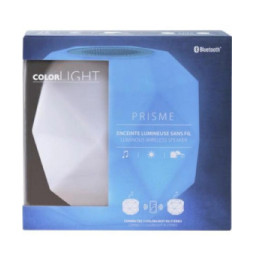 Color Block Enceinte Lumineuse Bluetooth 4.1 IPX5 ColorLight Modèle Prisme Blanc