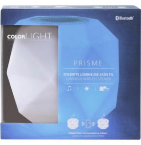 Color Block Enceinte Lumineuse Bluetooth 4.1 IPX5 ColorLight Modèle Prisme Blanc