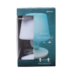 Color Block Lampe Enceinte Bluetooth 4.2 15W Lumineuse Modèle Pearl ColorLight Blanc