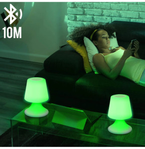 Color Block Lampes Enceintes Bluetooth Duo Inter-Connectées