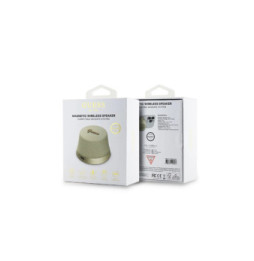 Guess Enceinte Bluetooth 5.3 3W Compatible MagSafe avec Micro et Réducteur de Bruit Dorée