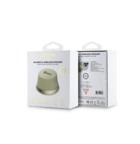 Guess Enceinte Bluetooth 5.3 3W Compatible MagSafe avec Micro et Réducteur de Bruit Dorée